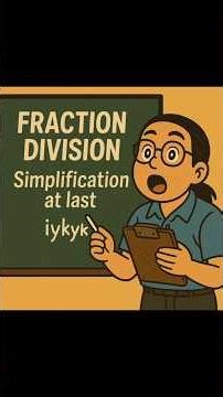 Fraction division - simplification at the end. #maths #education #tutorial #fraction