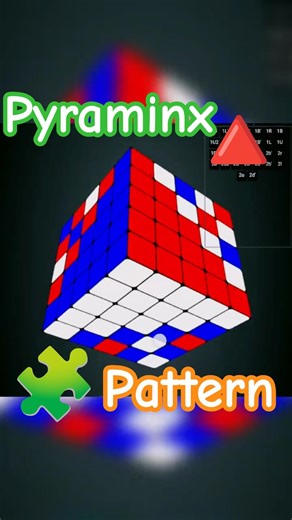 🤩Making the pyraminx 🔺pattern on a 5x5x5 Rubik's cube on a cube solving app. #shortsfeed#5x5x5#cube.