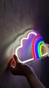 Cloud and Rainbow Neon Sign | Kids Room LED Wall Decor - Etsy Canada