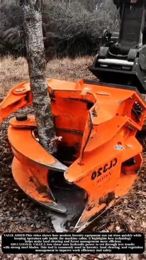 Powerful Tree Shear Machine Cutting Trees Safely and Efficiently