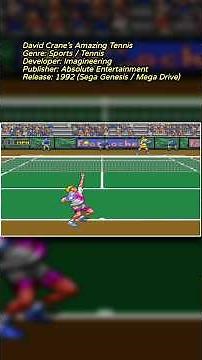 David Craine's Amazing Tennis (Sega Genesis) 🎮 [1992] #retrogaming #retrogames #videogames #games