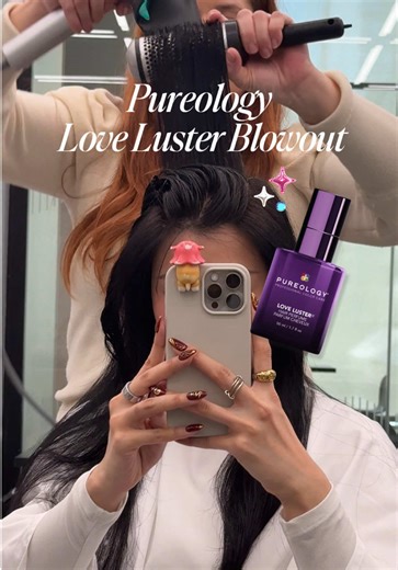 Free blowouts for date night with new Love Luster Hydrating Hair Perfume 💜 @Pureology #beautymarketing