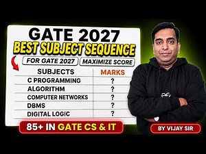 Best Subject Sequence for GATE 2027 🔥 Score 85+ in GATE CS/IT