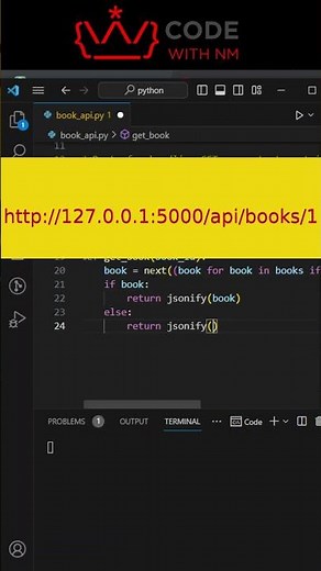 🐍⚡ Creating a Python GET API in VS Code | Flask Tutorial #learnpython #pythonprogramming #coding