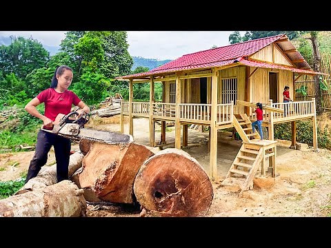 18 year old girl guides how to build a stilt house from start to finish - Building a stilt house