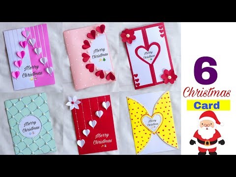 6 quick & beautiful christmas card making ideas/easy greeting card making idea for christmas 2025