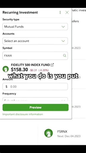 Automatic investing on Fidelity #trading #investing