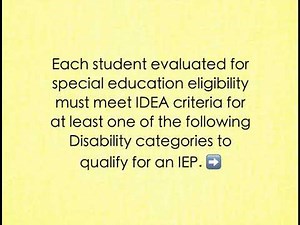 The 13 IDEA Disability Categories