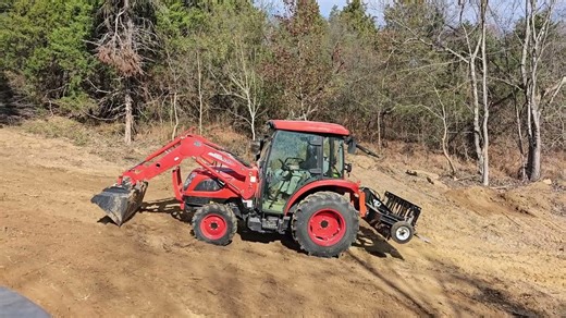 Grading a New Lawn with Compact Tractor and ABI TR3 Tractor Rake!