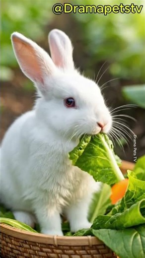 Cute Bunnies Eating Vegetable Will Melt Your Heart! 🐰 #cute #rabbit #animals