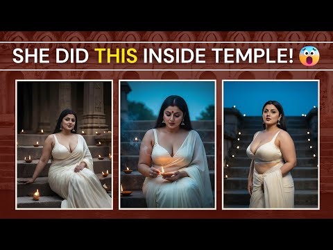 Bong Beauty Saree Sundari | Temple Saree Shoot at Blue Hour | 4K Cinematic Fashion #sareelove