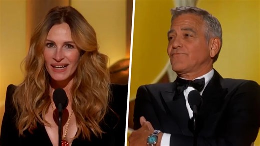 George Clooney Playfully Pouts Over Golden Globes Giving Julia Roberts Standing Ovation & Not Him