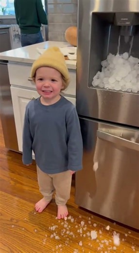 Ice Dispenser 🚨 POV: toddler made a CRUSHED ICE avalanche