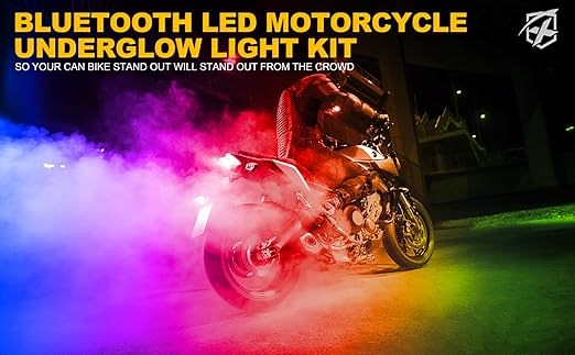 Easily Install Xprite RGB Underglow Bluetooth Light Kits on your Motorcycle