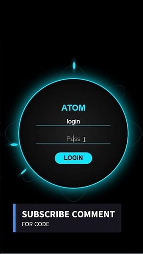 Atom Login Page #coding #frontendcourse #webdevelopment #codingforbeginners