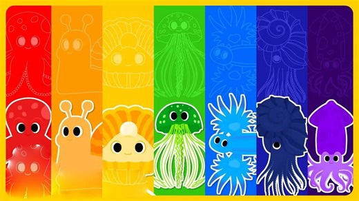 这是什么颜色的动物？彩虹动物？涂色软体动物？蜗牛？章鱼？乌贼？