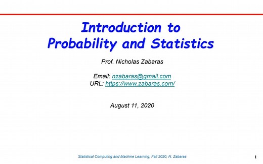 Statistical Computing Methods for Scientists & Engineers (统计计算)