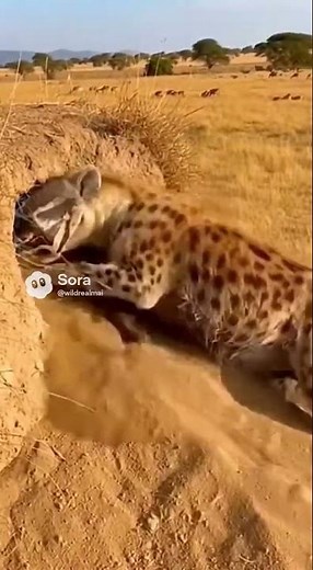 Wild Realm AI | Hyena vs Python Encounter 🐍🐺 Intense Wildlife Moment