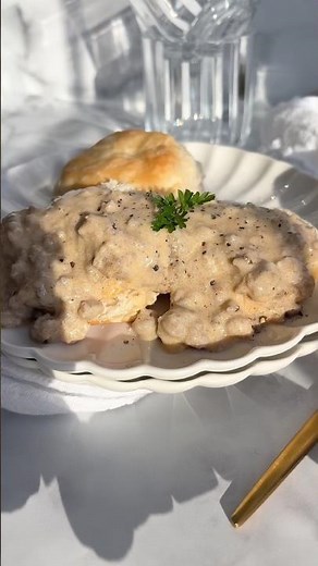 Sausage gravy and biscuits! #biscuits #biscuitsandgravy #breakfast