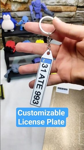 Customizable License Plate - 3D Printed License Plate