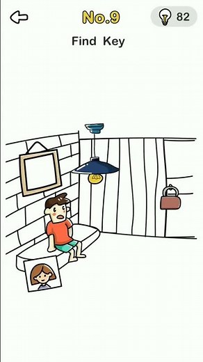 Brain Out Escape Room Level 9 Find Key.