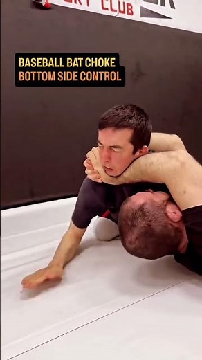 Baseball Bat Choke From Bottom Side Control