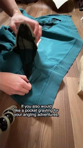 Upcycling a thrifted sweatshirt with pocket grayling prints