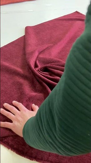 Merlot Red Chenille | Upholstery Fabric | Heavyweight | Soft | 54" Wide | By the Yard