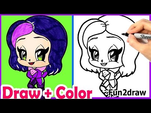 How to Draw Disney Descendants Mal Cute + Easy | Fun2draw Online Drawing Classes