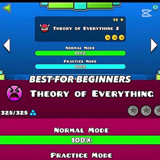 Theory of everything vs Theory of everything 2 | Full breakdown #geometrydash #theoryofeverything