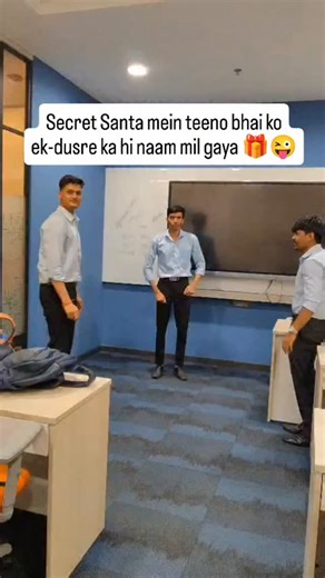 Vighnesh Pharande on Instagram: "Expectation: random colleague💕 Reality: apna hi banda nikla 😂 . . . . . . . . (Corporate , Secret santa , Gifts, Fun , Christmas, Office, funny) . #corporate #secretsanta #office #christmasgifts #christmas"