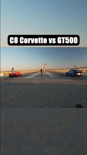 C8 Corvette vs Shelby GT500 - 1/2 Mile Race 🏁