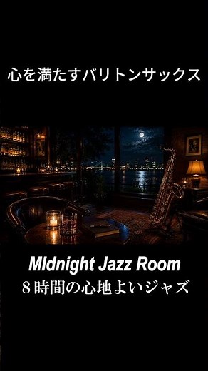 [Deep Baritone Sax] Peaceful Midnight Jazz Bar | 8 Hours of Relaxing Music for Sleep & Work