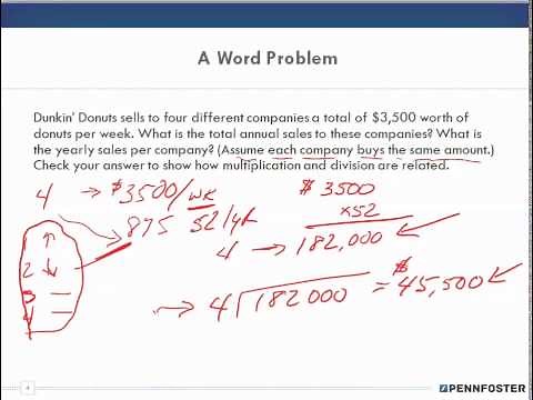 Math for Business and Applications chapter 1 dissect and solve word problems