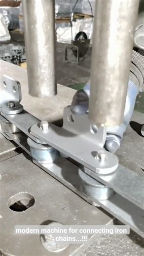 modern machine for connecting iron chains...!!!