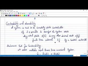 Kalman & Gilbert Test for Controllability