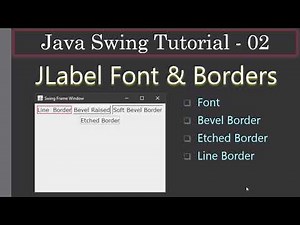 JLabel with Font & Border | Java Swing Tutorials #02