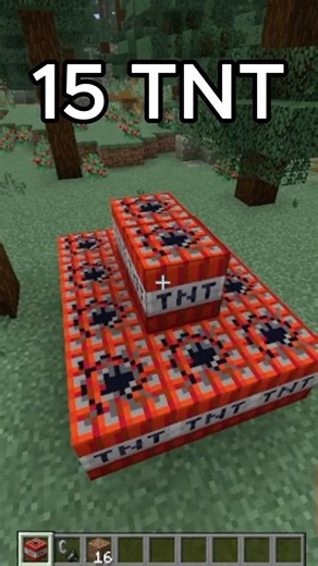 15 Block TNT Test BOOM 💥 #minecraft #shorts