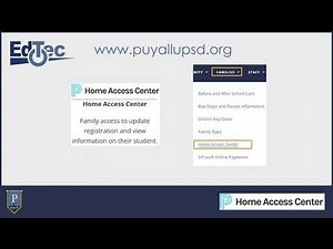 Setting up Home Access Center Account