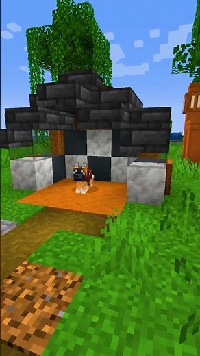 How to build a #minecraft savanna dog house!
