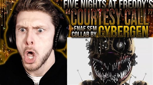 Vapor reacts #1008 | [FNAF SFM collab] FNAF creepy animation "Courtesy Call" by Cybergen reaction!