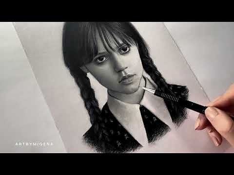 Drawing Wednesday Addams | Jenna Ortega