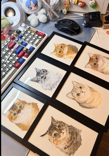 Done with acrylic paint pens 🖊️ #markerart #catsoftiktok #petportraitartist #petportraits #catart