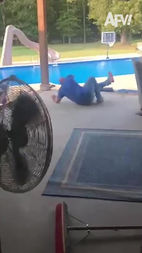 Talk about diving out of the way 😂 #afv