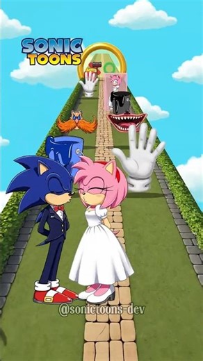 Sonic vs Amy Rose New Save Run Color Challenge #sonic #sonicthehedgehog