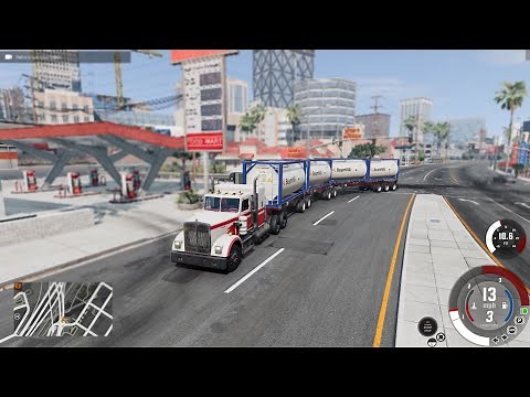 BeamNG Drive Update! - Triple Trailers and New Trucks GamePlay