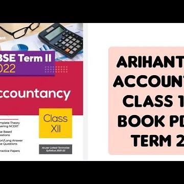 Arihant accountancy term 2 class 12 Book pdf