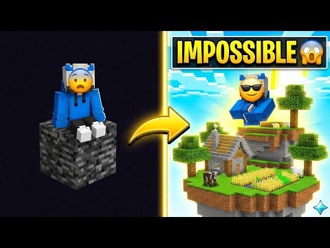 Minecraft I Started With 1 Bedrock… Now I Own an Island 😳🔥