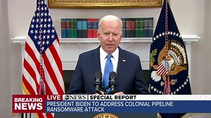 Biden comments on Colonial pipeline ransomware attack
