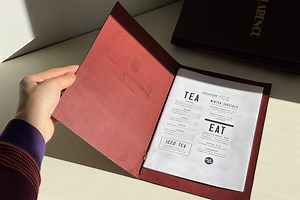 Embossed Leather Menu Holder: Vintage Restaurant Menu Cover, A4/A5 - Etsy